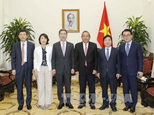 越南政府常务副总理张和平会见韩越友好议员小组