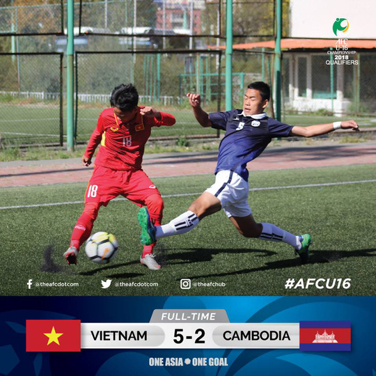 2018年U16亚少赛预选赛：10人越南队5比2击败柬埔寨队