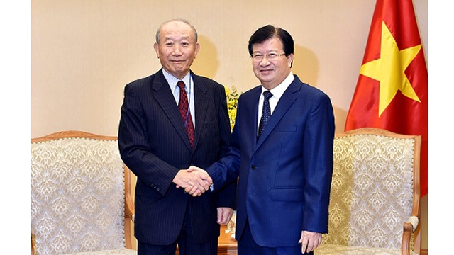 政府副总理郑廷勇会见日本民间外交推进协会副会长中垣佳彦