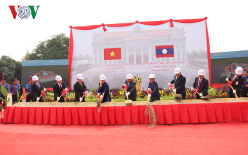 越南援建的老挝国会大厦正式动工