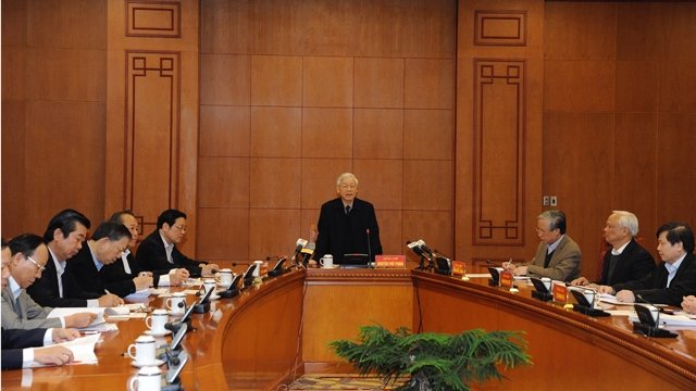 越共中央总书记阮富仲主持中央反腐败指导委员会常委会会议