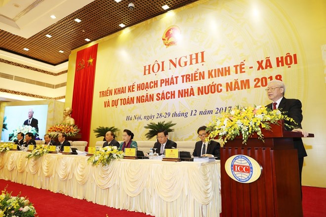 阮富仲总书记出席政府与全国各地政府视频会议