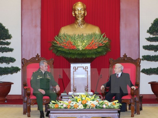 阮富仲总书记、陈大光主席分别会见俄罗斯国防部长谢尔盖•绍伊古