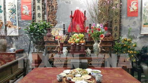 在河内古街再现传统春节空间