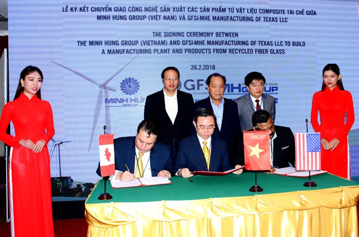 越南和美国企业合作制造再生复合材料制品