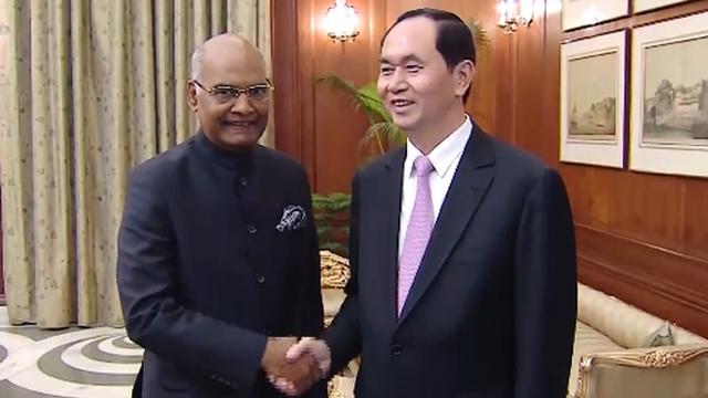 越南国家主席陈大光会见印度总统拉姆•纳特•科温德