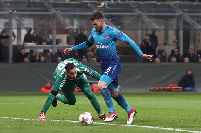 欧联-姆希处子球+中楣 厄祖2传 AC米兰0-2阿森纳