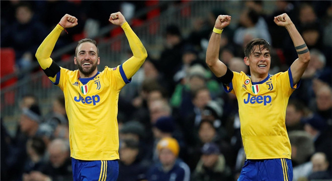 欧冠-伊瓜因传射迪巴拉绝杀 尤文逆转淘汰热刺