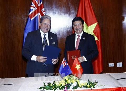 政府副总理兼外长范平明会见新西兰副总理兼外长