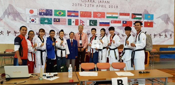2018年国际跆拳道俱乐部锦标赛：越南队获8金2银1铜