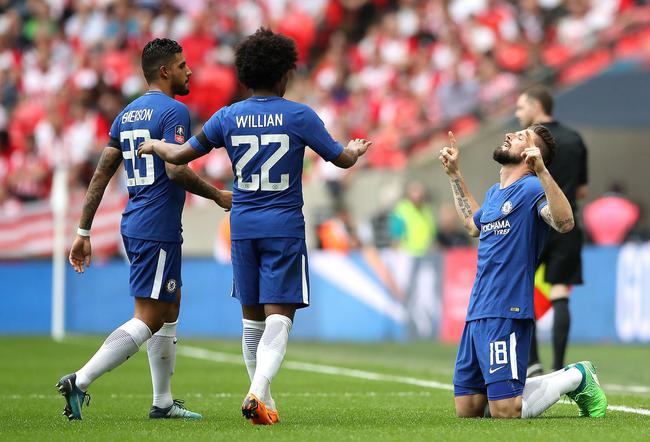 足总杯-吉鲁世界波莫拉塔进球 切尔西2-0将战曼联