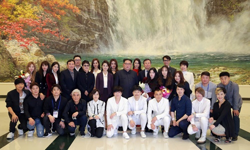 金正恩观看韩国艺术团在平壤演出