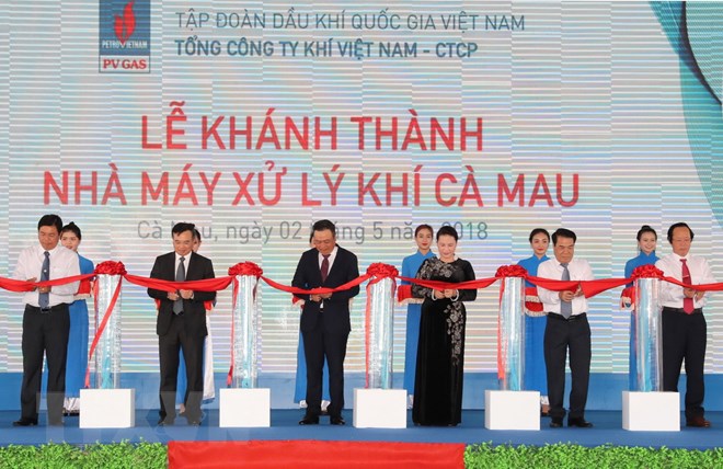 越南国会主席阮氏金银出席金瓯省天然气处理厂落成典礼