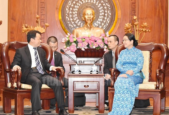 胡志明市领导人会见中国共青团中央高级代表团