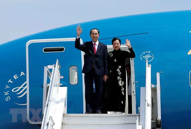 越南国家主席夫人阮氏贤访埃活动报道