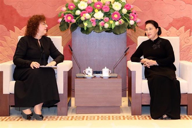 国会主席阮氏金银会见俄罗斯国家杜马副主席艾菲法诺娃