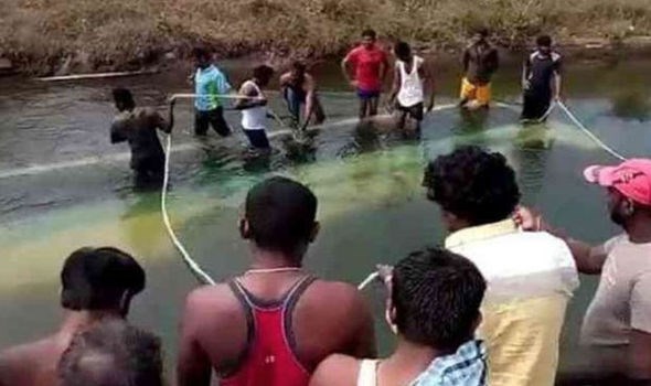 印度南部发生一起客车坠河事故 至少25人死亡