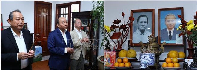 阮春福总理上香缅怀已故原党和国家领导人