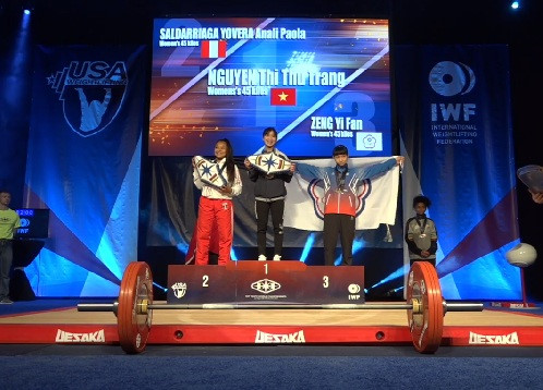 2019年世界青年举重锦标赛：阮氏秋妆夺三金