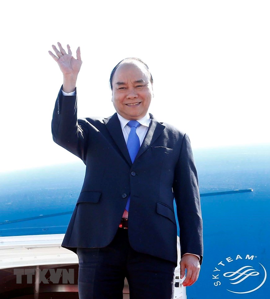 越南政府总理阮春福抵达北京出席“一带一路”国际合作高峰论坛