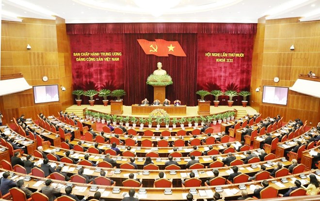 越共第十二届十中全会隆重开幕