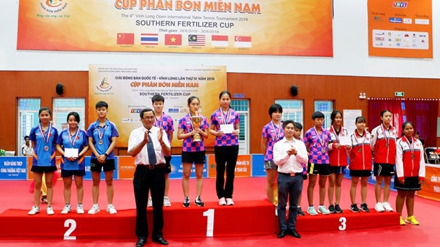 第四届越南永隆国际乒乓球锦标赛： 中国广西一队夺得团体冠军