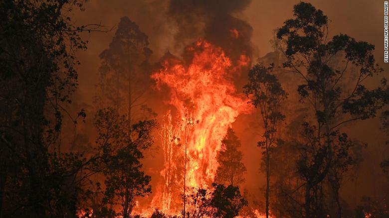 澳大利亚森林大火肆虐 东部两州进入紧急状态