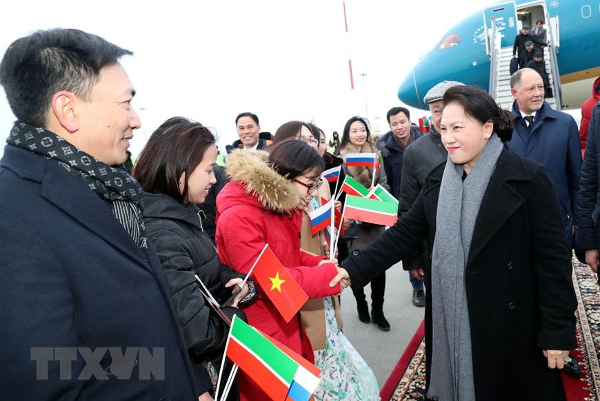 越南国会主席阮氏金银开始对俄罗斯进行正式访问