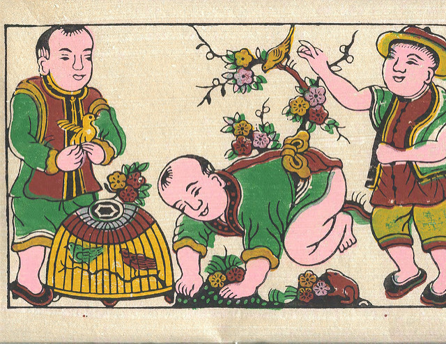 富有越南乡村气息的东湖画