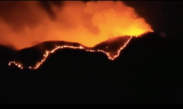 中国四川西昌发生森林火灾