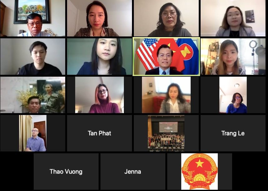 越南驻美国大使馆就公民保护问题进行视频连线交流