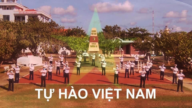 越南长沙战士参加音乐视频《为越南骄傲》 录制