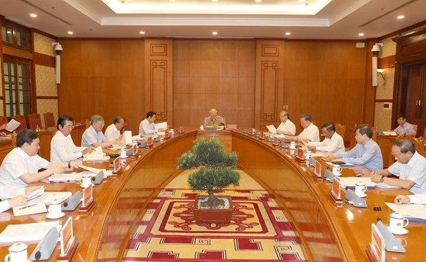 阮富仲同志主持召开反腐败会议