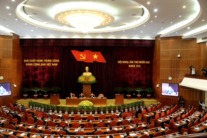 越共第十二届中央委员会第十二次全体会议闭幕