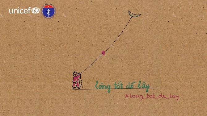 越南卫生部和UNICEF越南办事处发起“善心会传递”战役