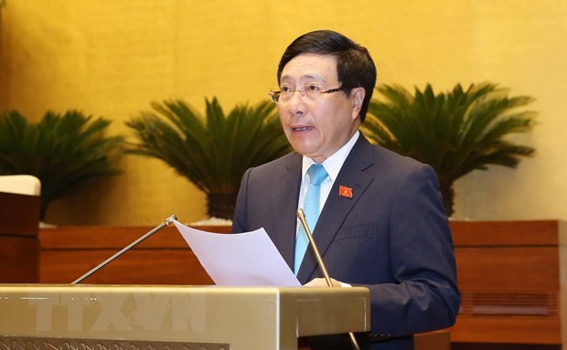 第十四届国会第九次会议：国会听取范平明副总理作关于《国际协议法》（草案）的呈文