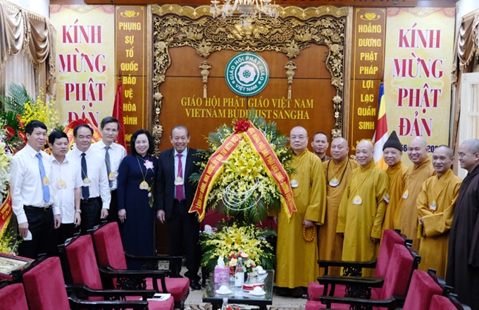 政府常务副总理张和平走访越南中央佛教教会