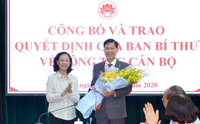 杜文芬同志被任命为越共中央民运部副部长