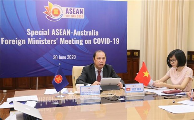 东盟-澳大利亚抗击新冠肺炎疫情部长特别会议以视频方式召开