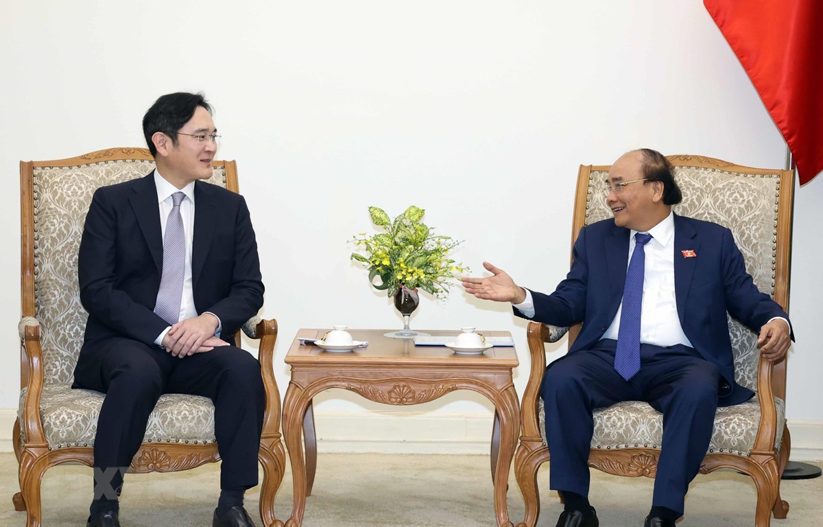 越南政府总理阮春福会见三星集团副总裁李在镕