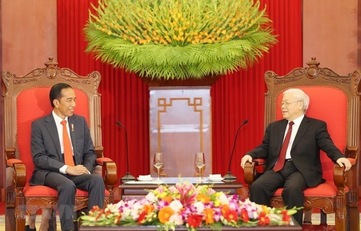 越南党和国家领导人向印尼领导人致贺信 庆祝两国建交65周年