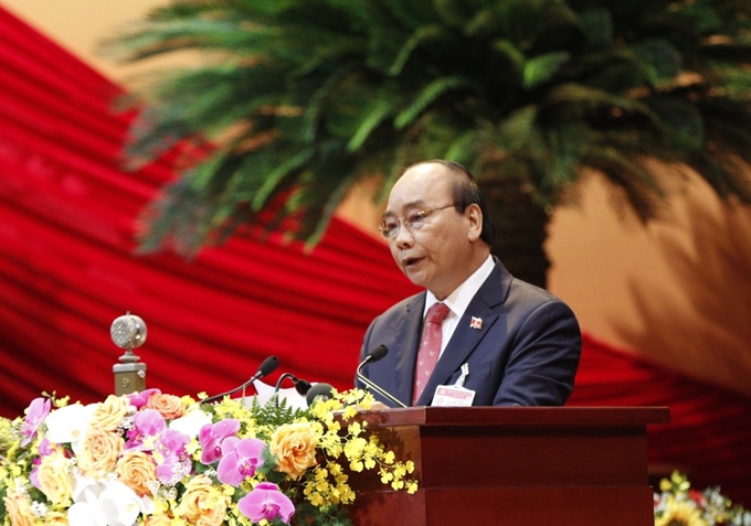 越共十三大开幕会：政府总理阮春福作开幕演讲