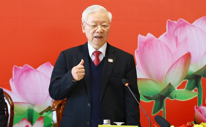 朝鲜劳动党总书记金正恩电贺阮富仲同志当选越共第十三届中央总书记