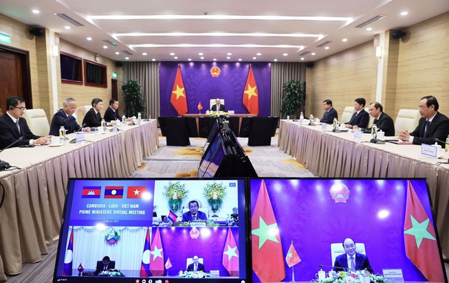 越老柬三国领导人举行视频会谈