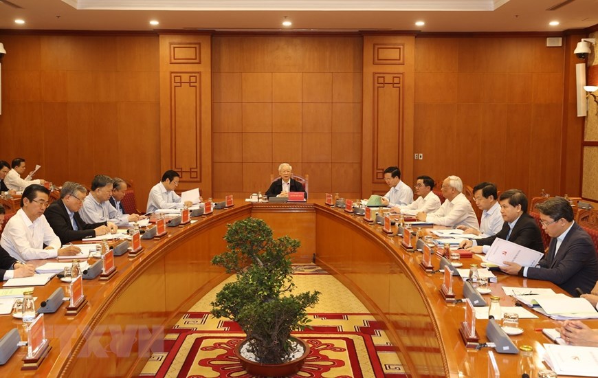 越共中央总书记阮富仲主持召开中央反腐败指导委员会常委会会议