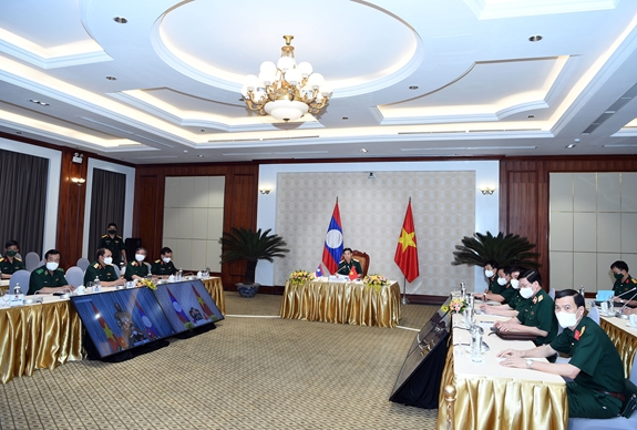 越老两国国防部长举行线上会谈