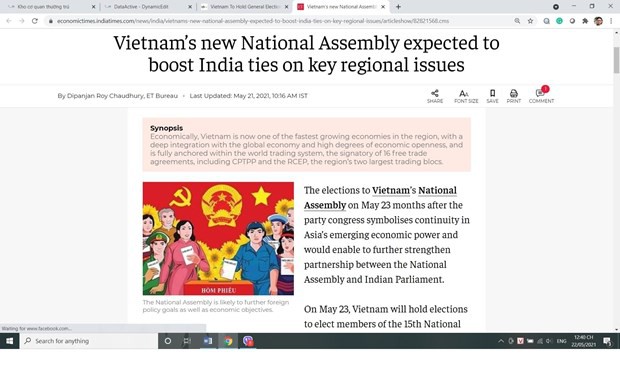 越南换届选举工作受到国际媒体的关注