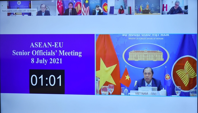 东盟和欧盟在监控和击退新冠肺炎疫情和促进后疫情复苏方面保持紧密协调