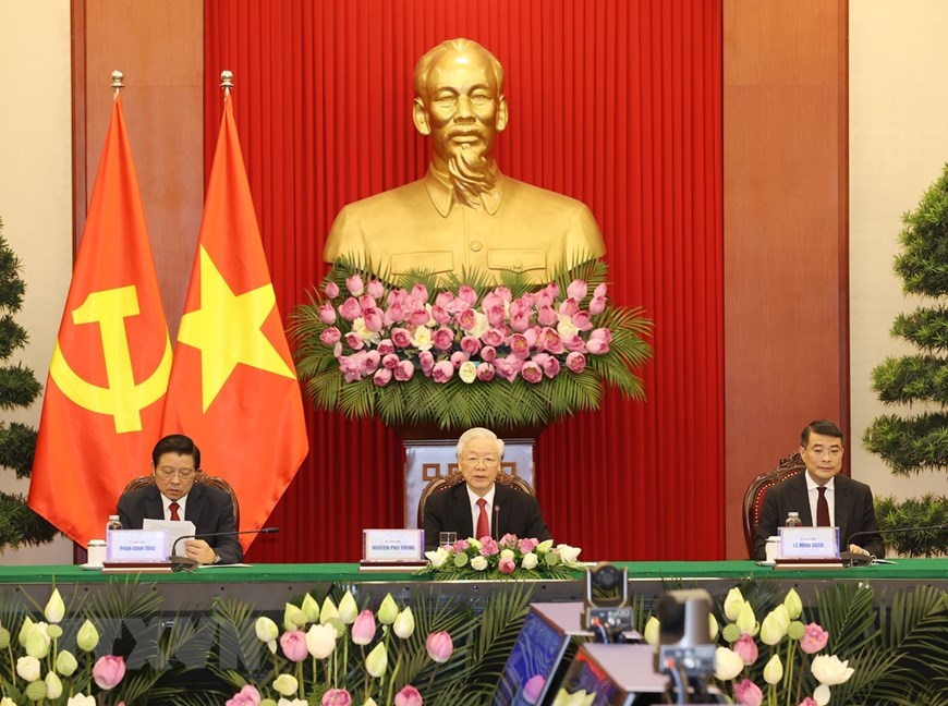 越共中央总书记阮富仲出席中国共产党与世界政党领导人视频峰会