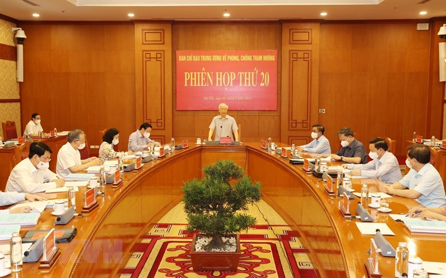 越共中央总书记阮富仲主持召开中央反腐败指导委员会第20次会议